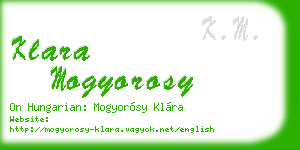 klara mogyorosy business card